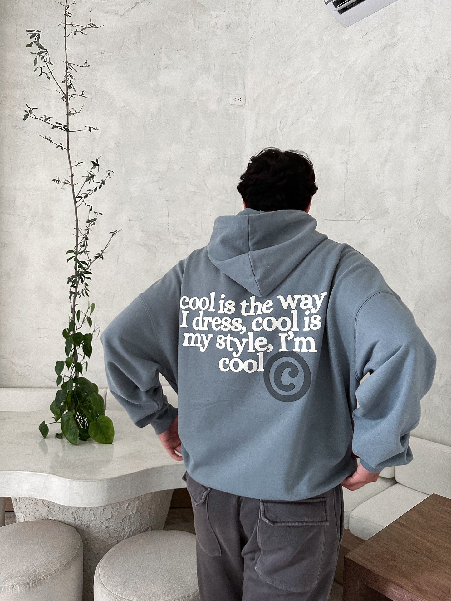 COOL SILVER BLUE HOODIE