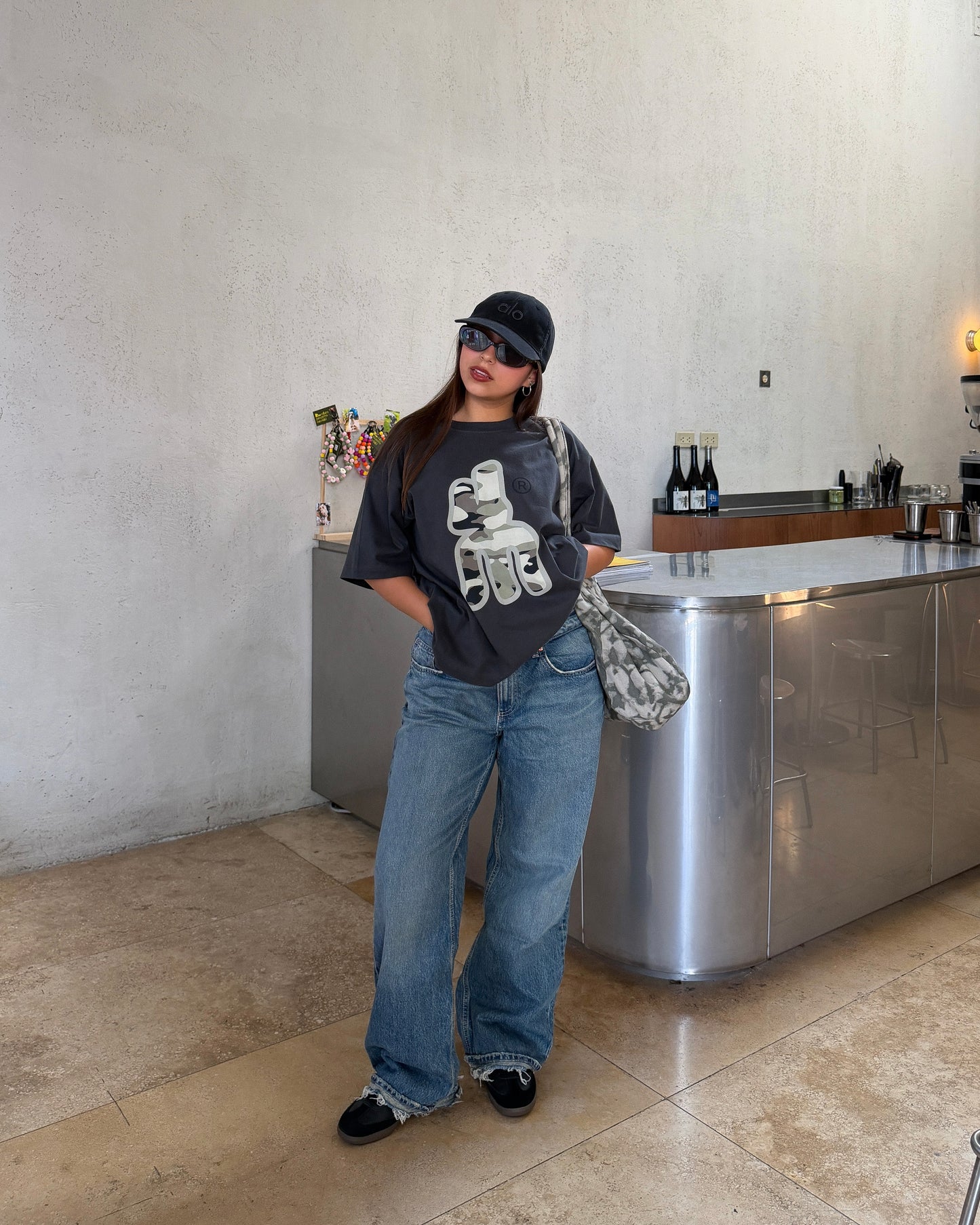 4M CAMO DARK GREY TEE