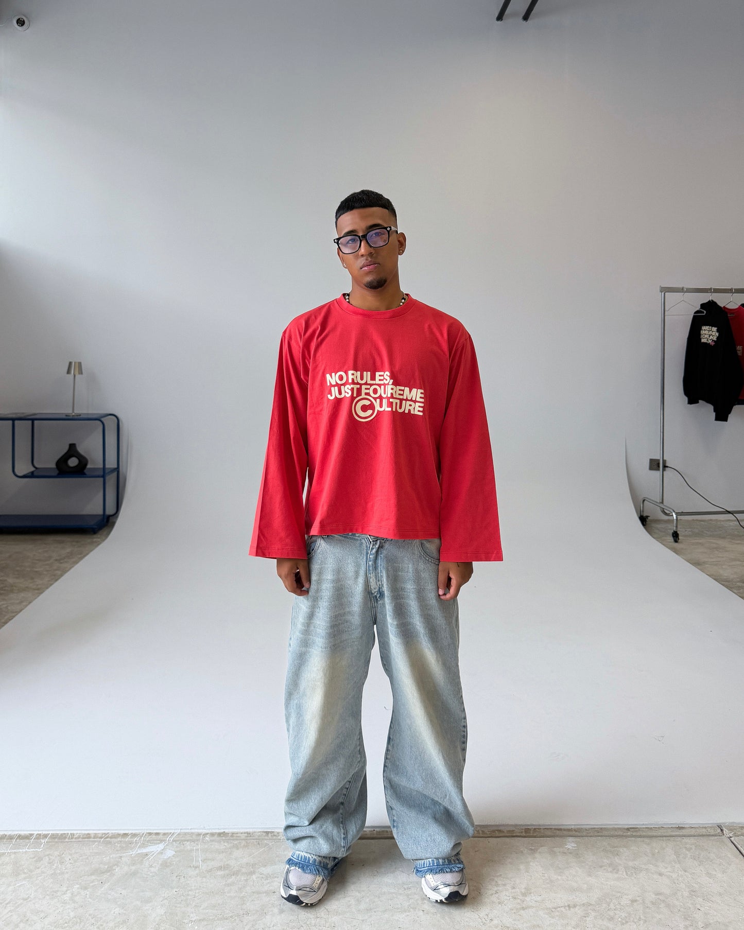 NO RULES CORAL RED LONGSLEEVE