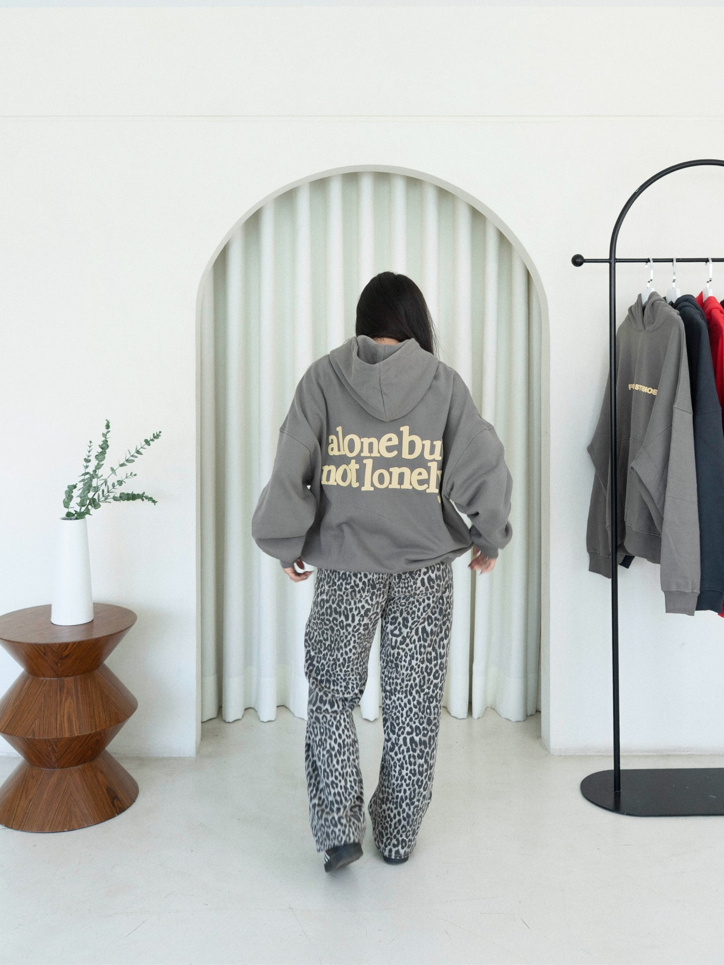 NOT LONELY TAUPE HOODIE