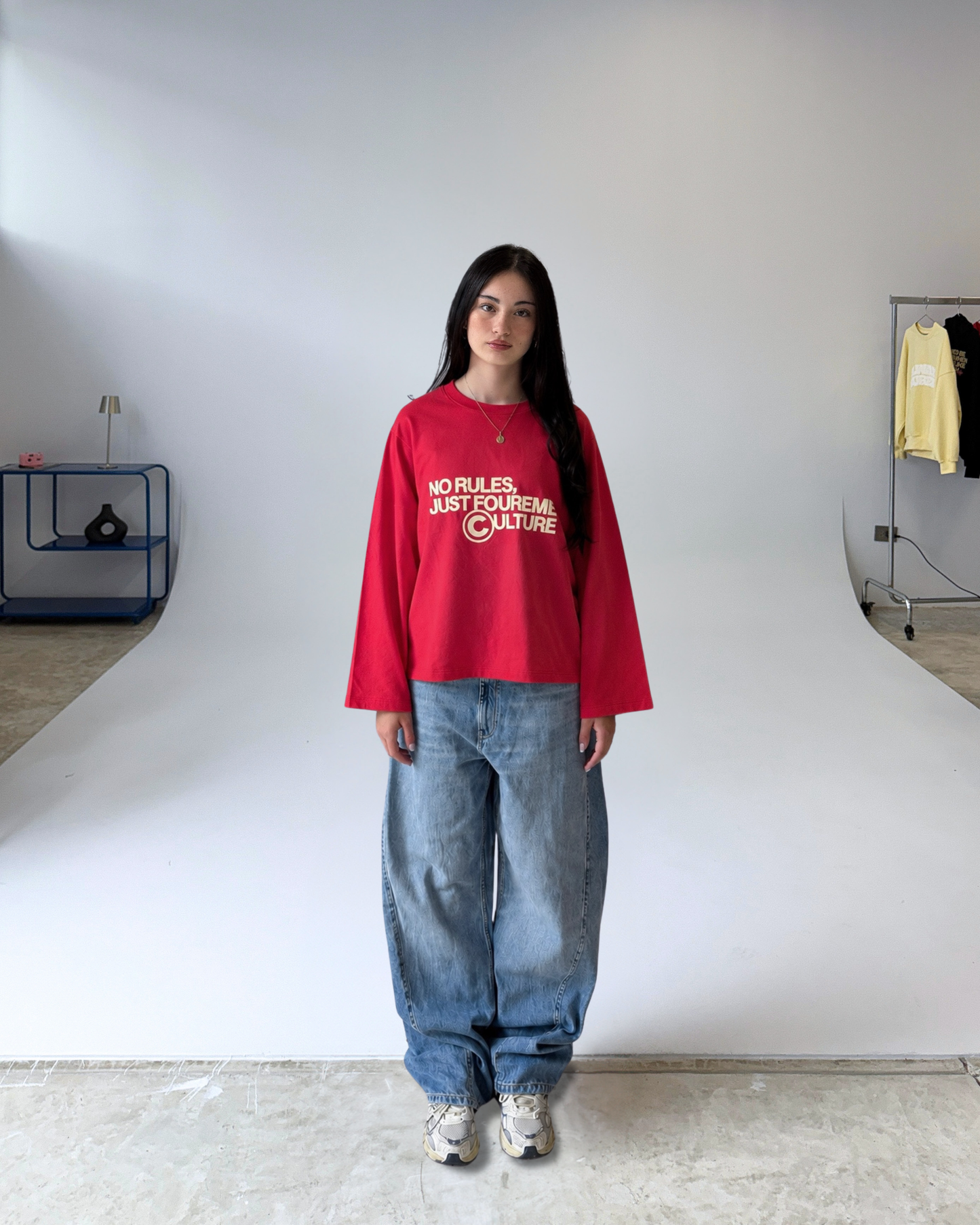 NO RULES CORAL RED LONGSLEEVE