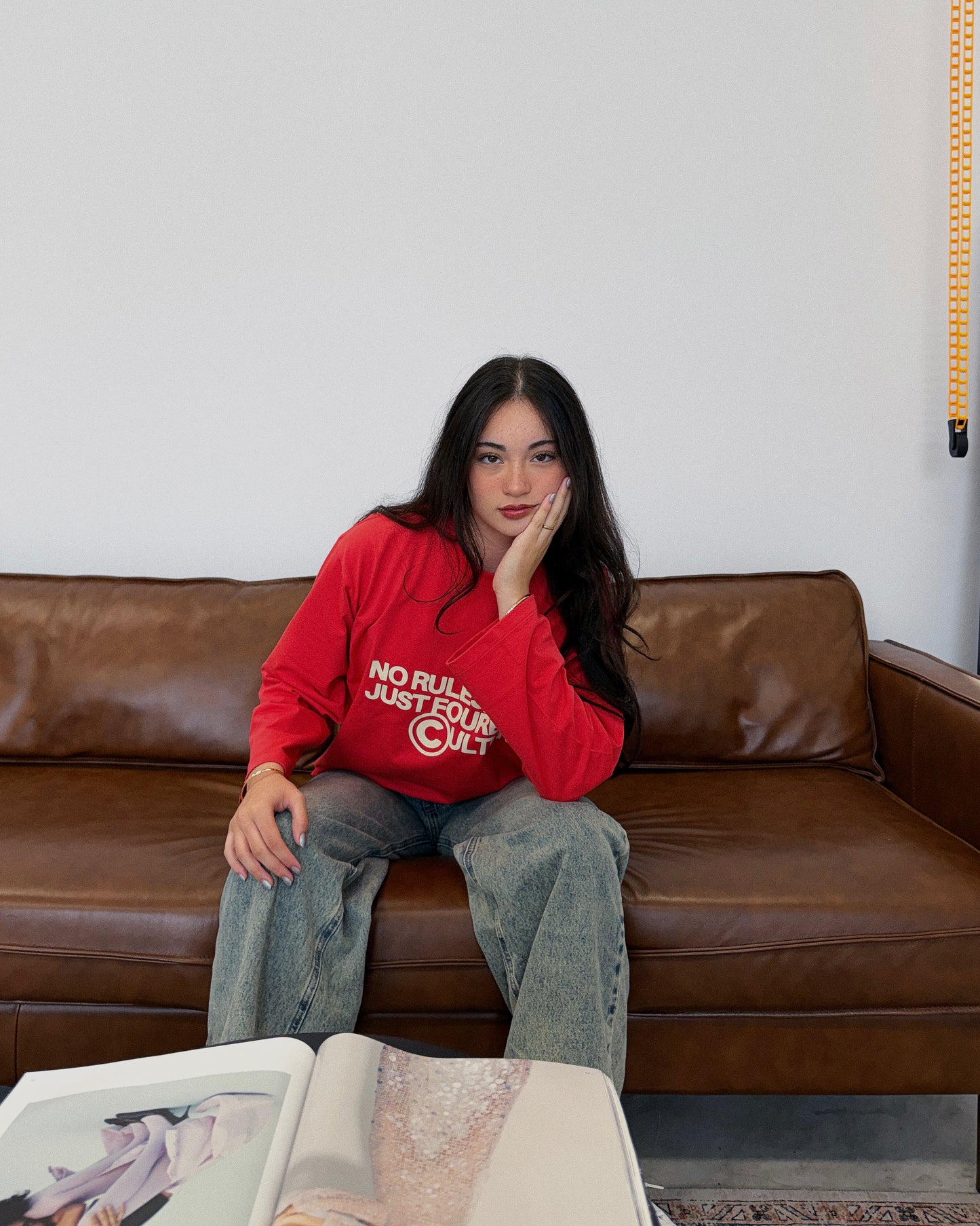 NO RULES CORAL RED LONGSLEEVE