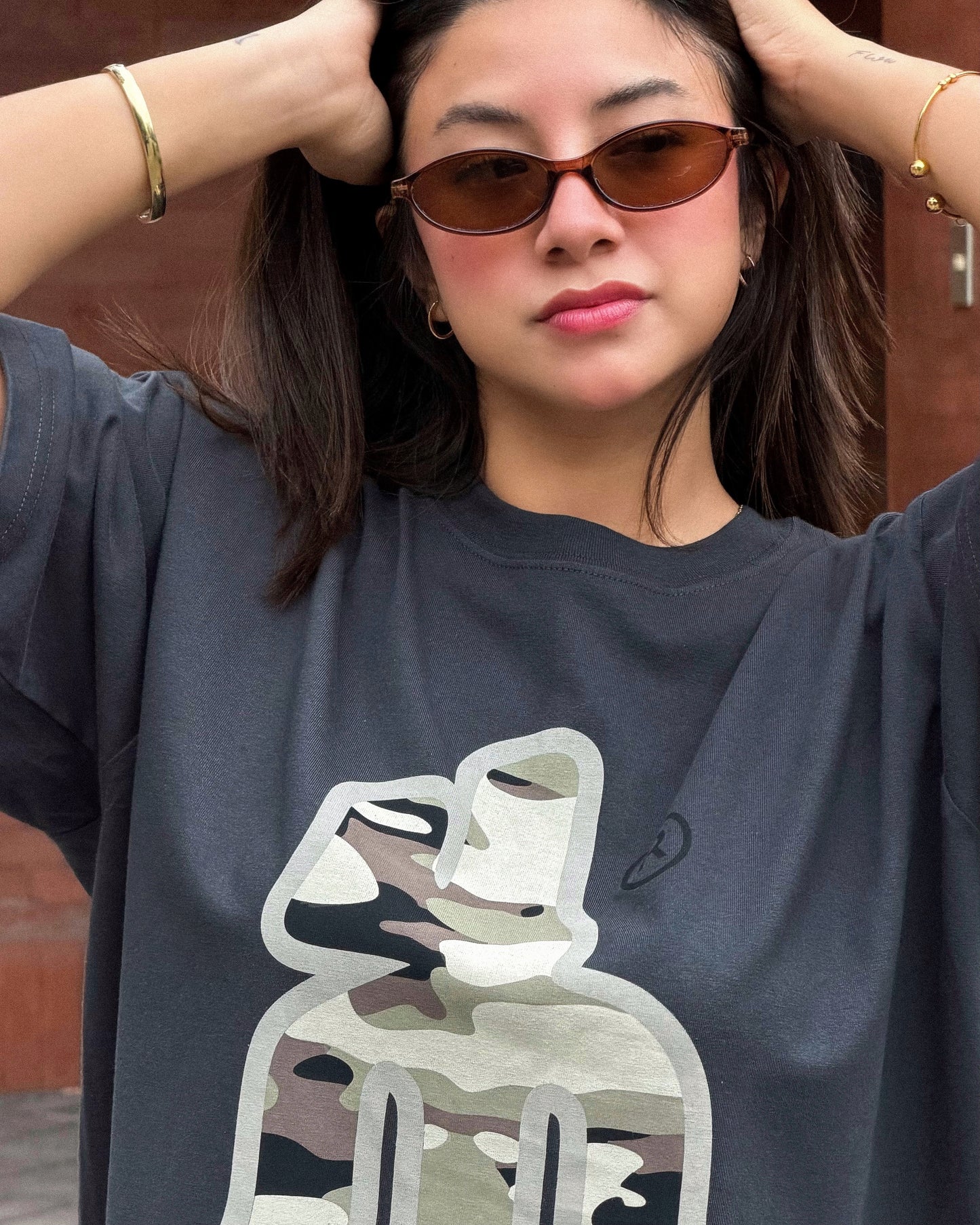 4M CAMO DARK GREY TEE