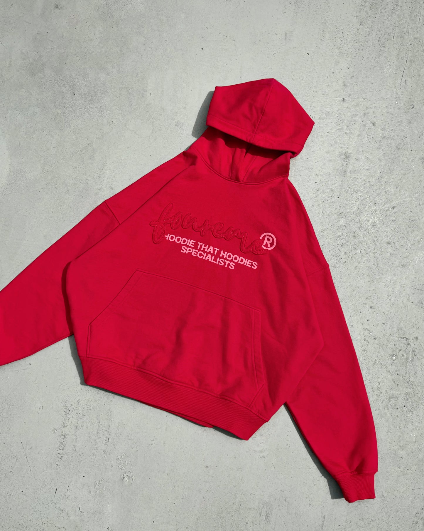 SPECIALISTS CORAL RED HOODIE
