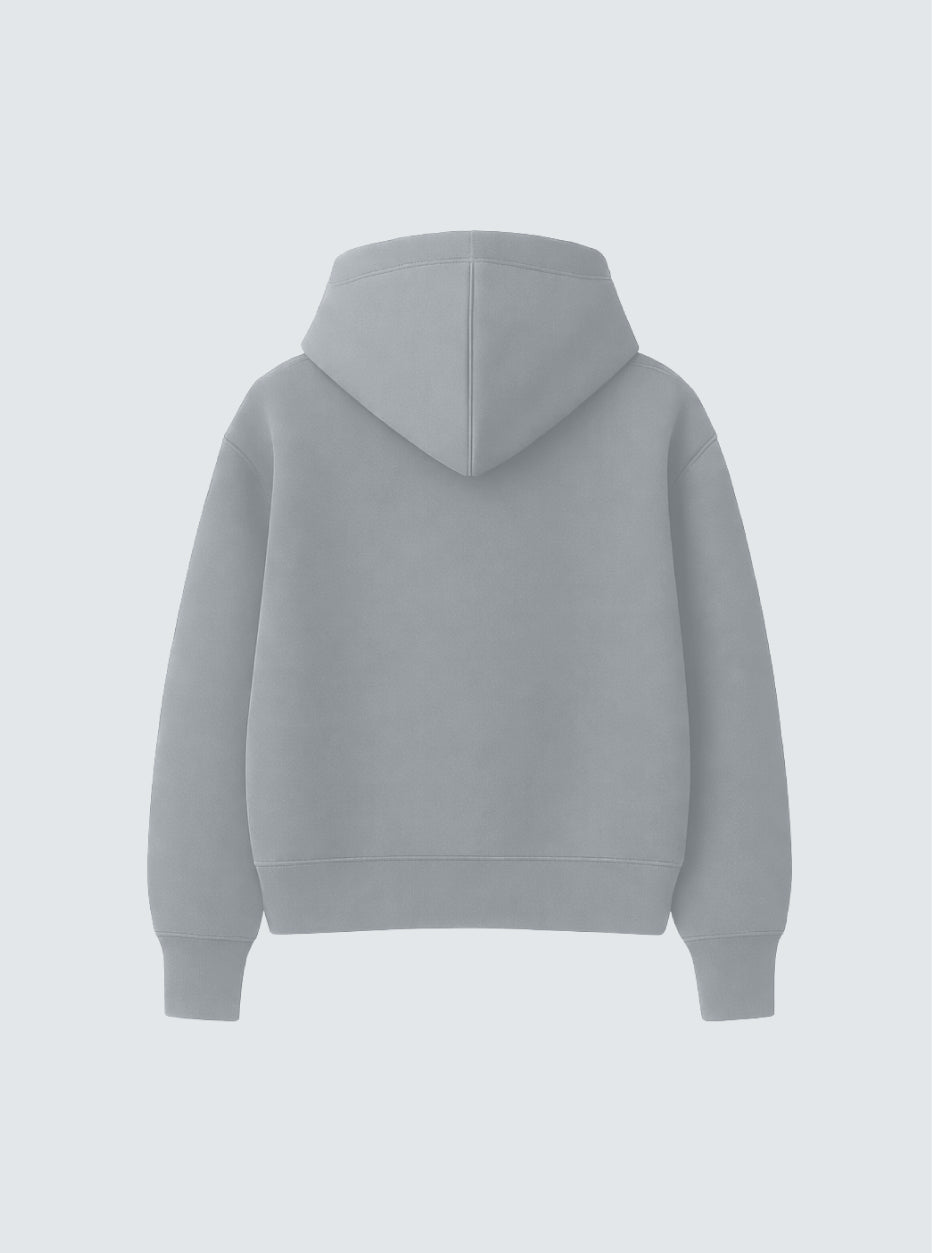 4M LIGHT GREY ZIP UP HOODIE