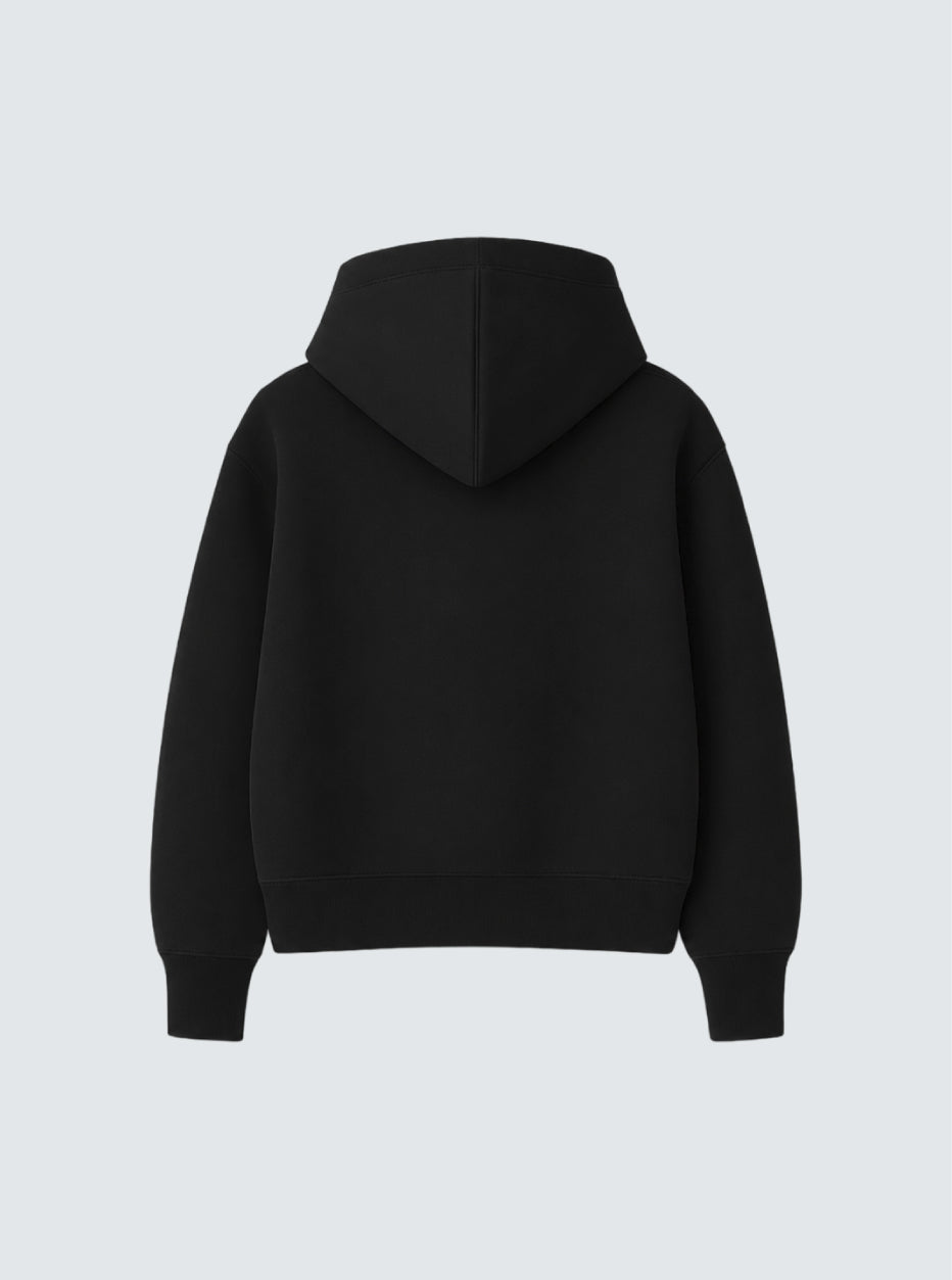 4M ALL BLACK ZIP UP HOODIE