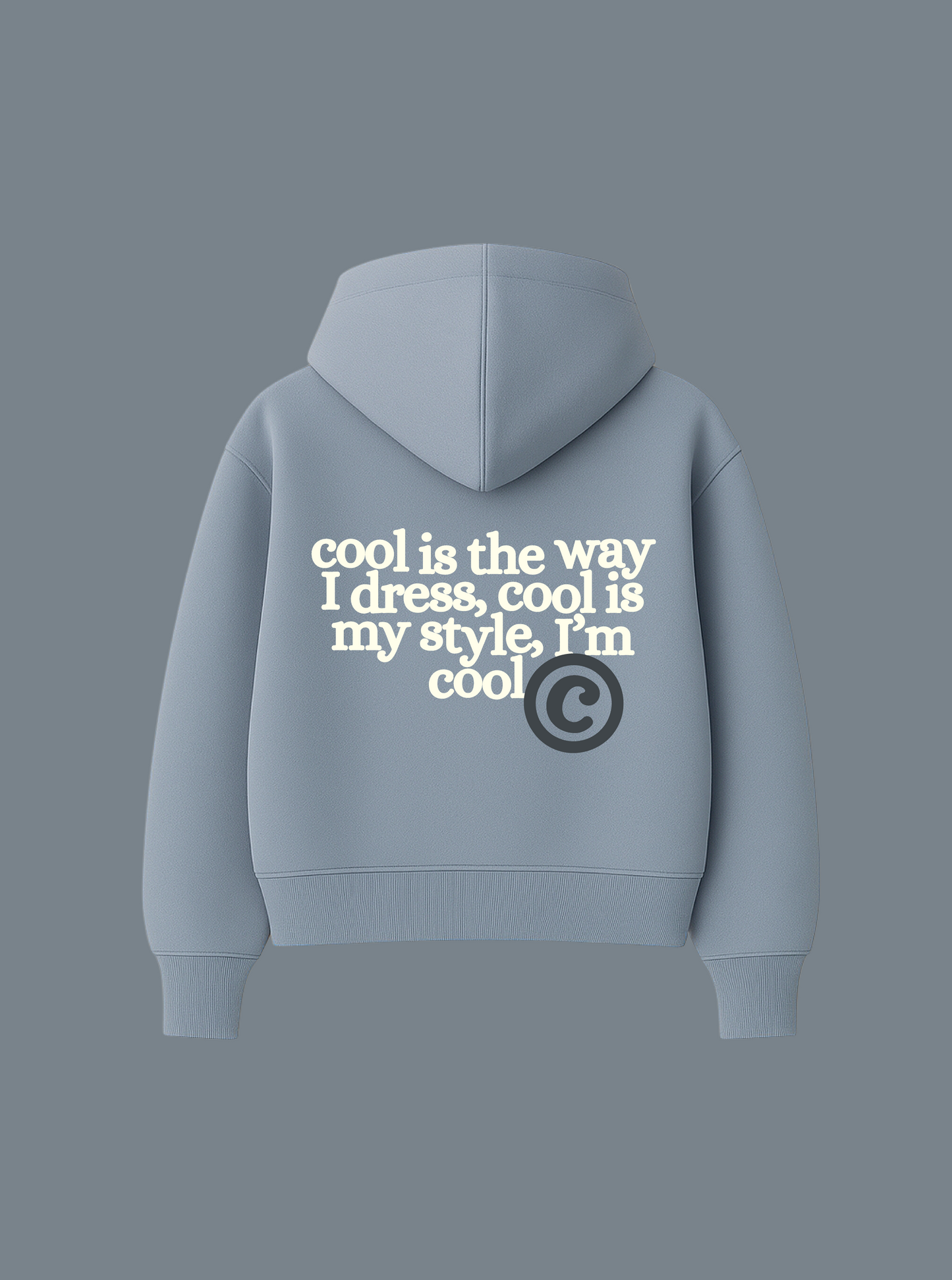COOL SILVER BLUE HOODIE