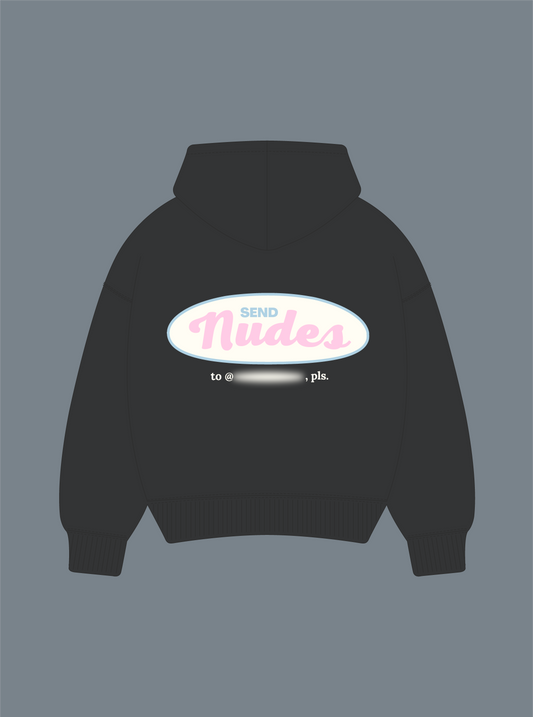 SEND NUDES DARK GREY HOODIE