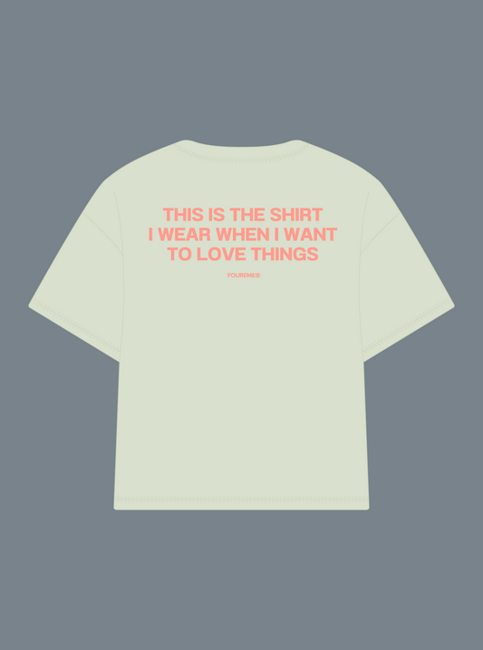 LOVE THINGS PALE GREEN TEE